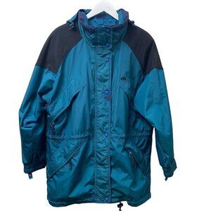 CB SPORTS WomensJacket Large Blue Windbreaker Anorak Vintage Ski Wear